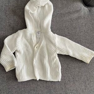 Carter's White Knit Baby Hoodie